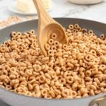 hot buttered cheerios in a skillet.