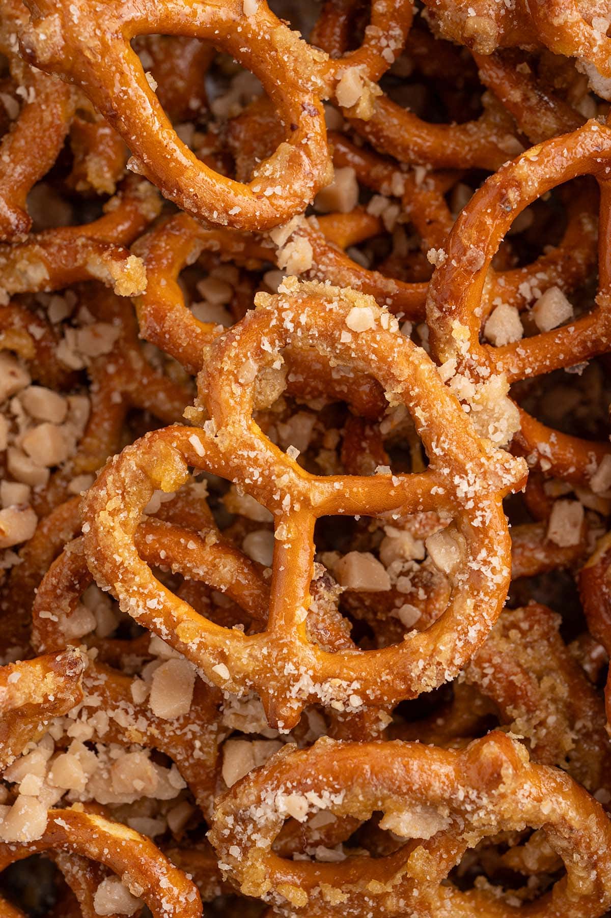 a bunch of butter toffee pretzels. 