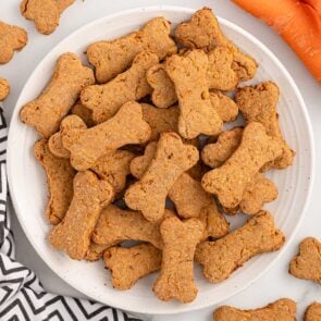 Carrot Dog Treats on the plate.