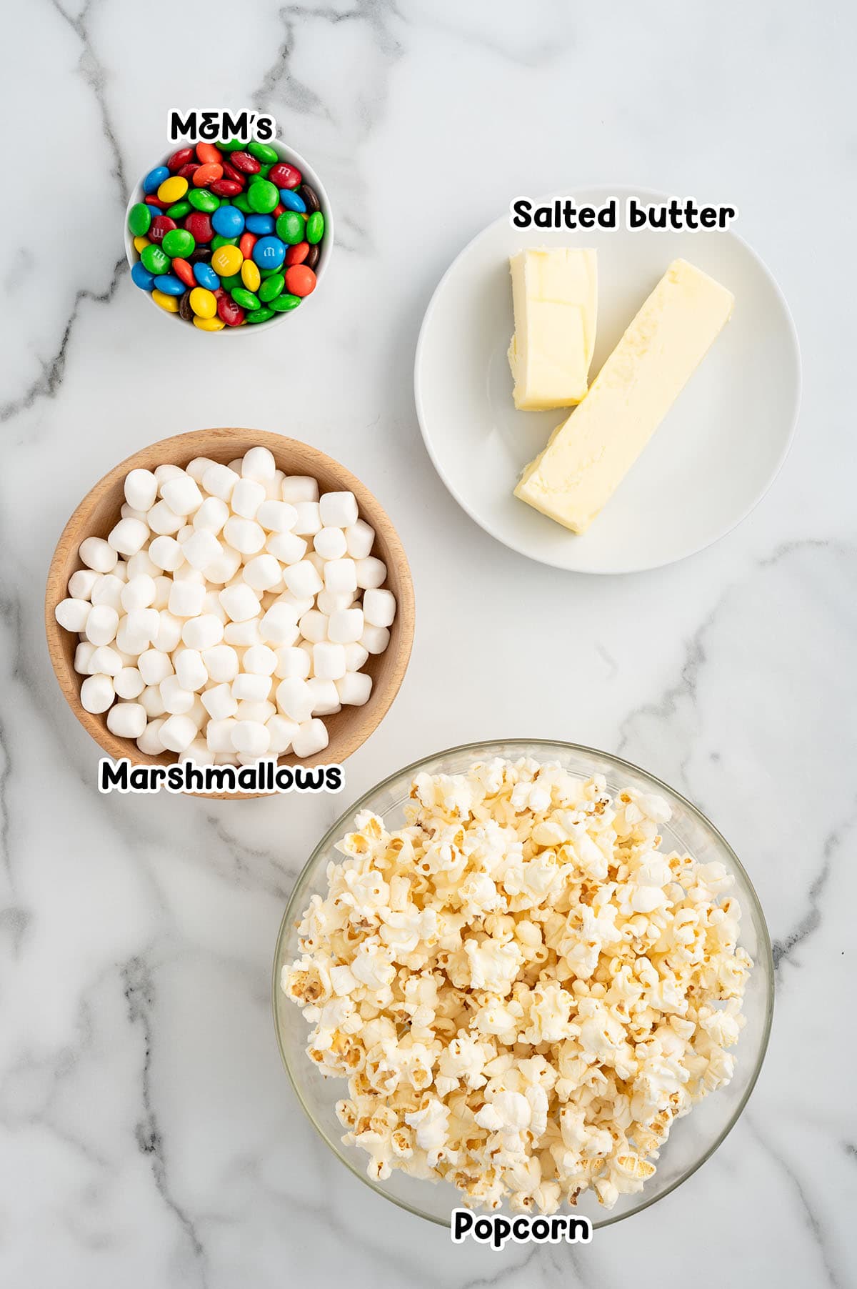 popcorn cake ingredients.