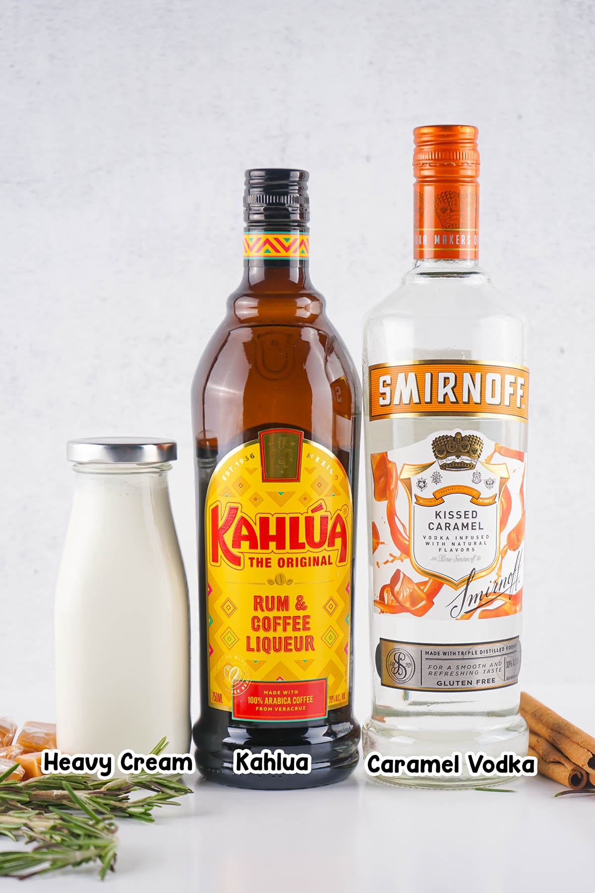 Salted Caramel White Russian ingredients.