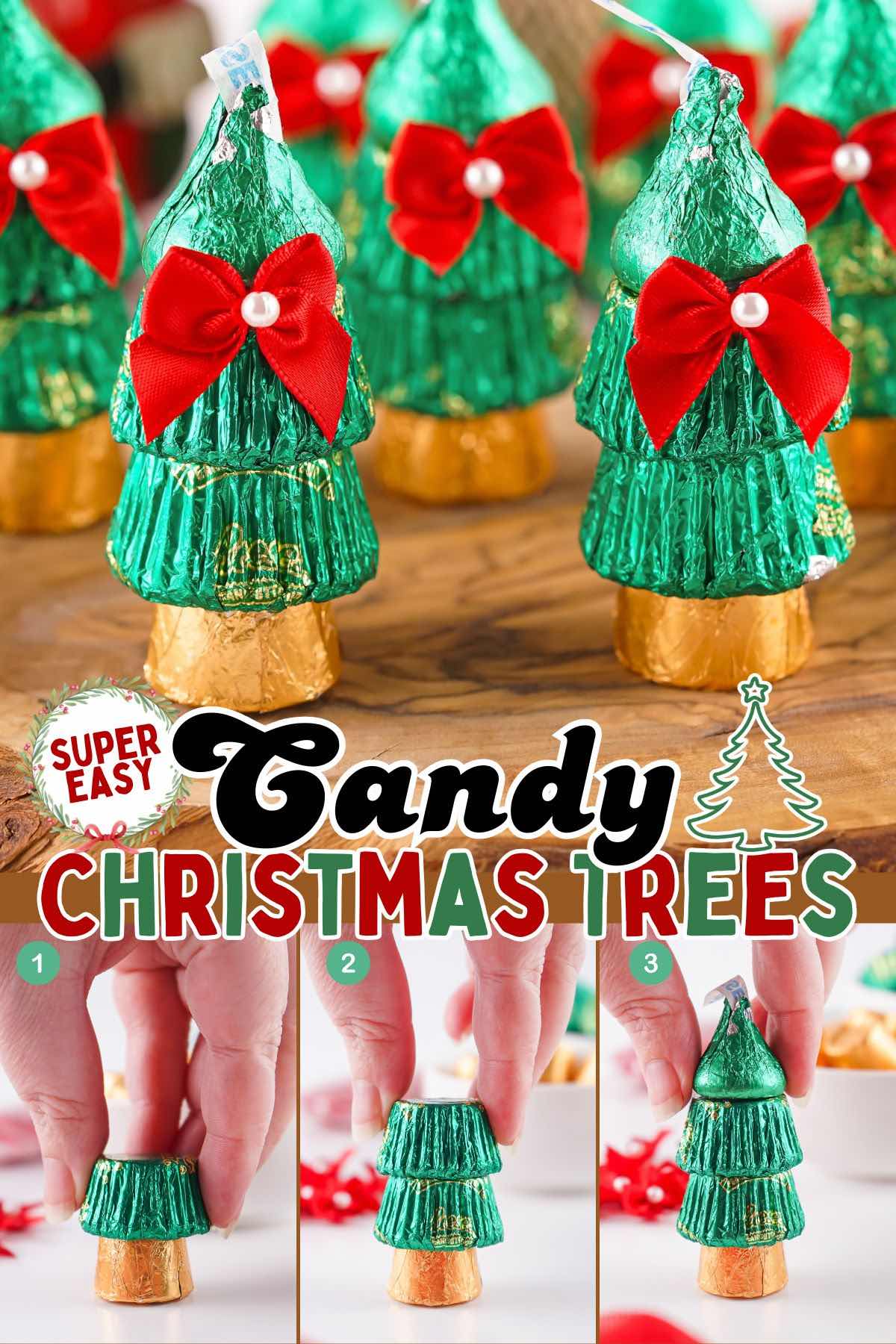 candy christmas trees pin.