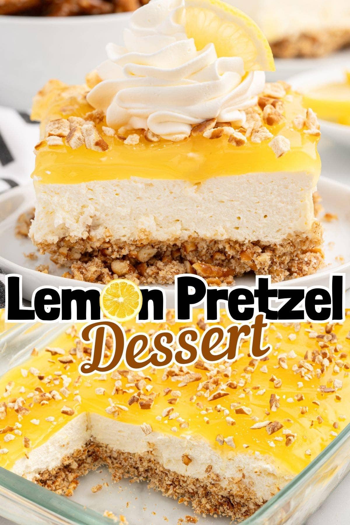 lemon pretzel dessert pin.