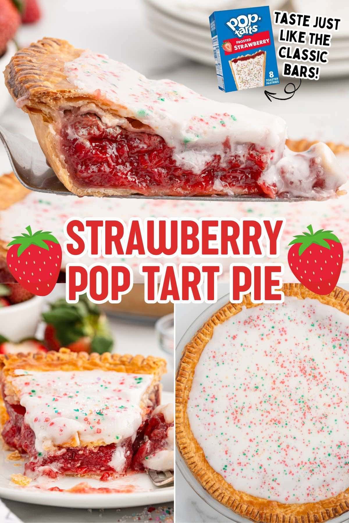 Strawberry Pop Tart Pie pin - Strawberry Pop Tart Pie pin