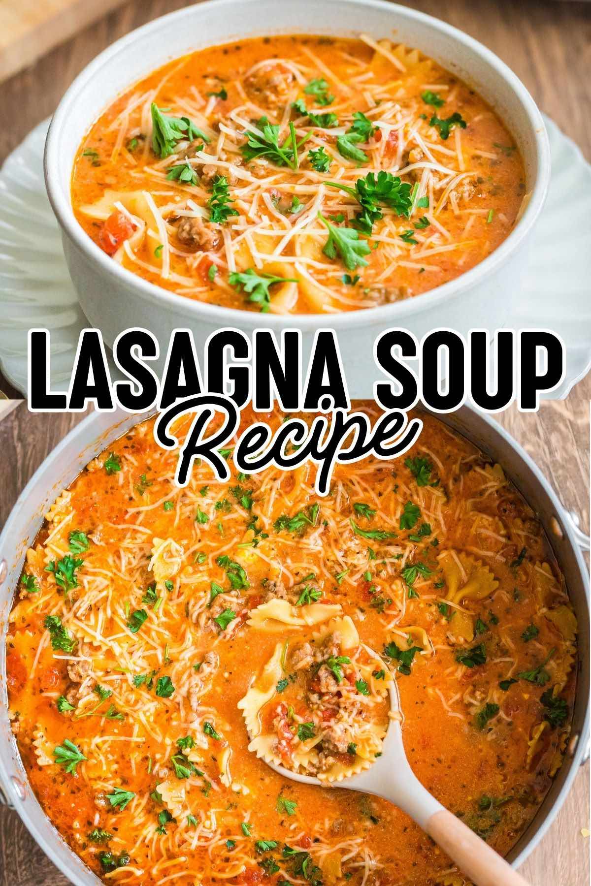 lasagna soup pin.