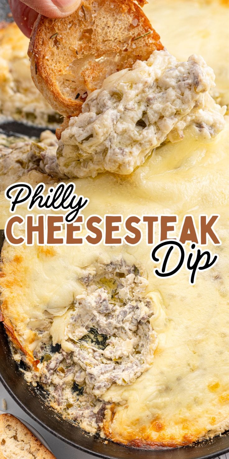 philly cheesesteak dip pin.