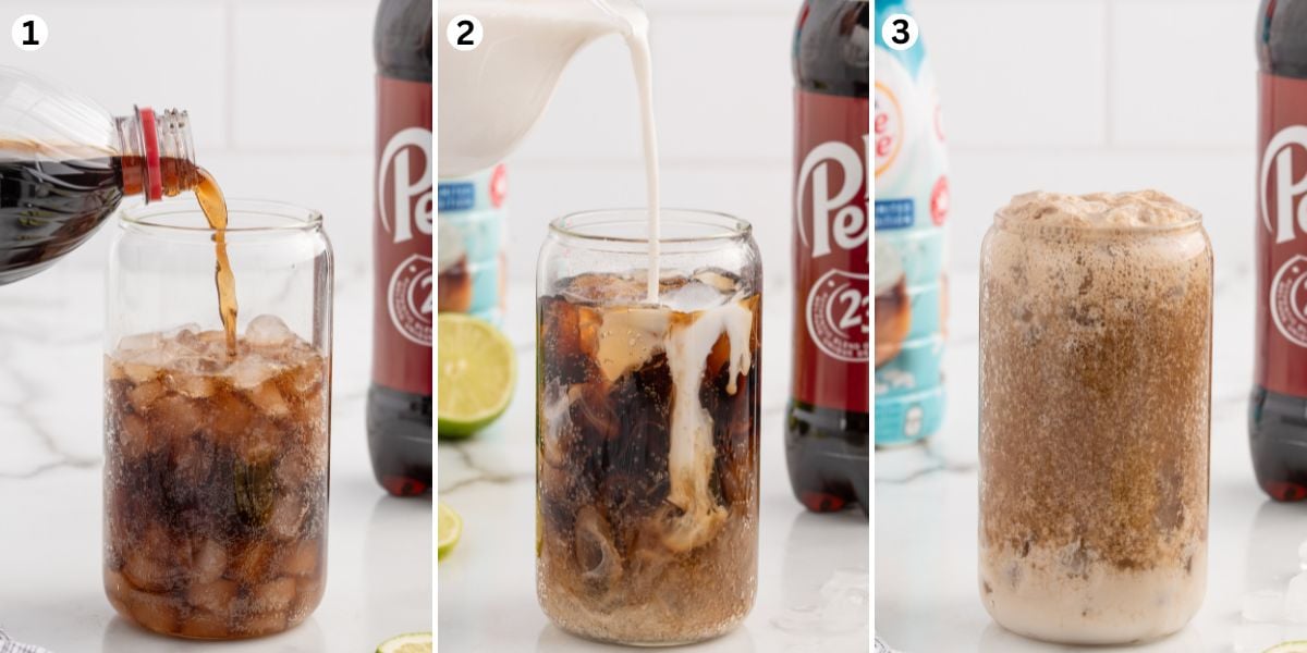 pour ingredients into a glass and mix well. 