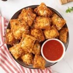 fried ravioli in a bowl