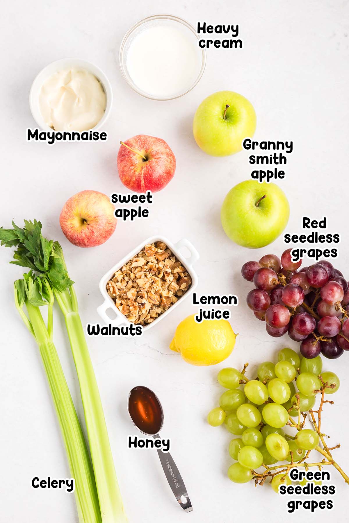 waldorf salad ingredients. 