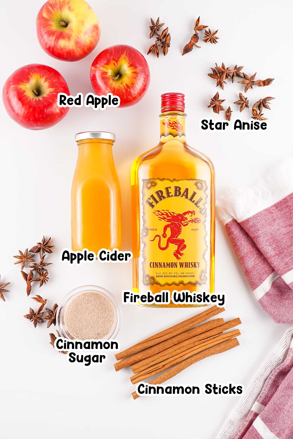 Fireball Apple Cider ingredients.