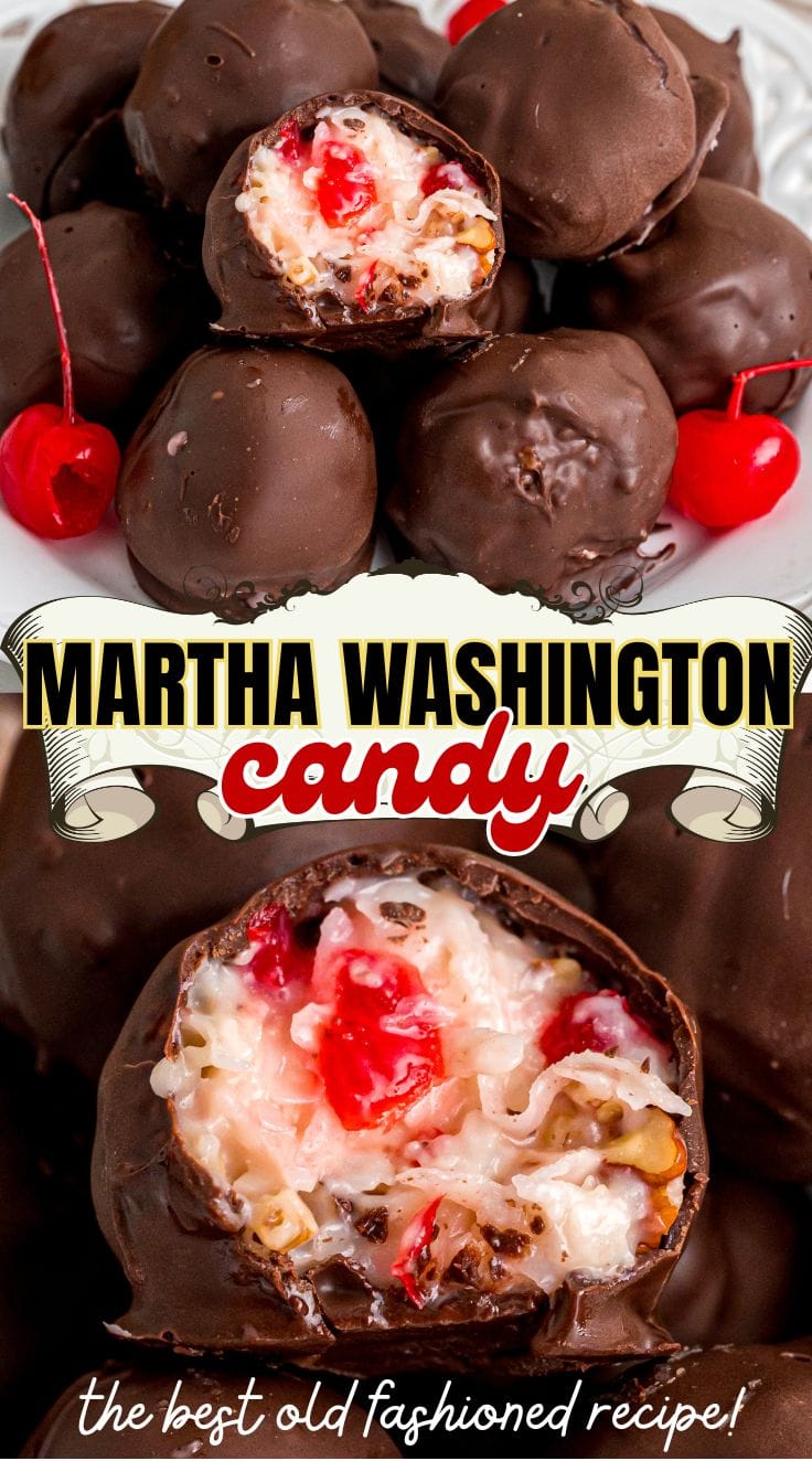 A pile of Martha Washington Candy served on a white plate
