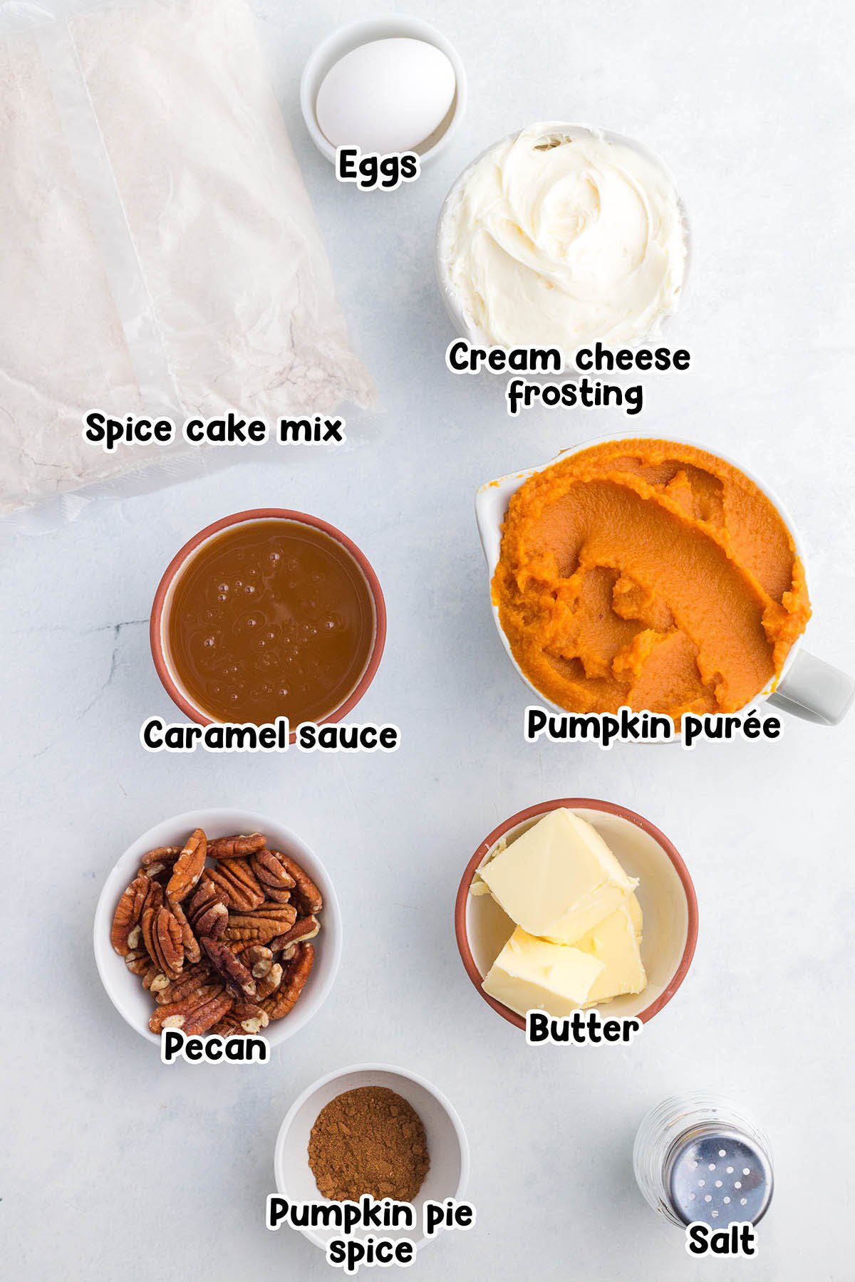 Pumpkin poke ingredients.