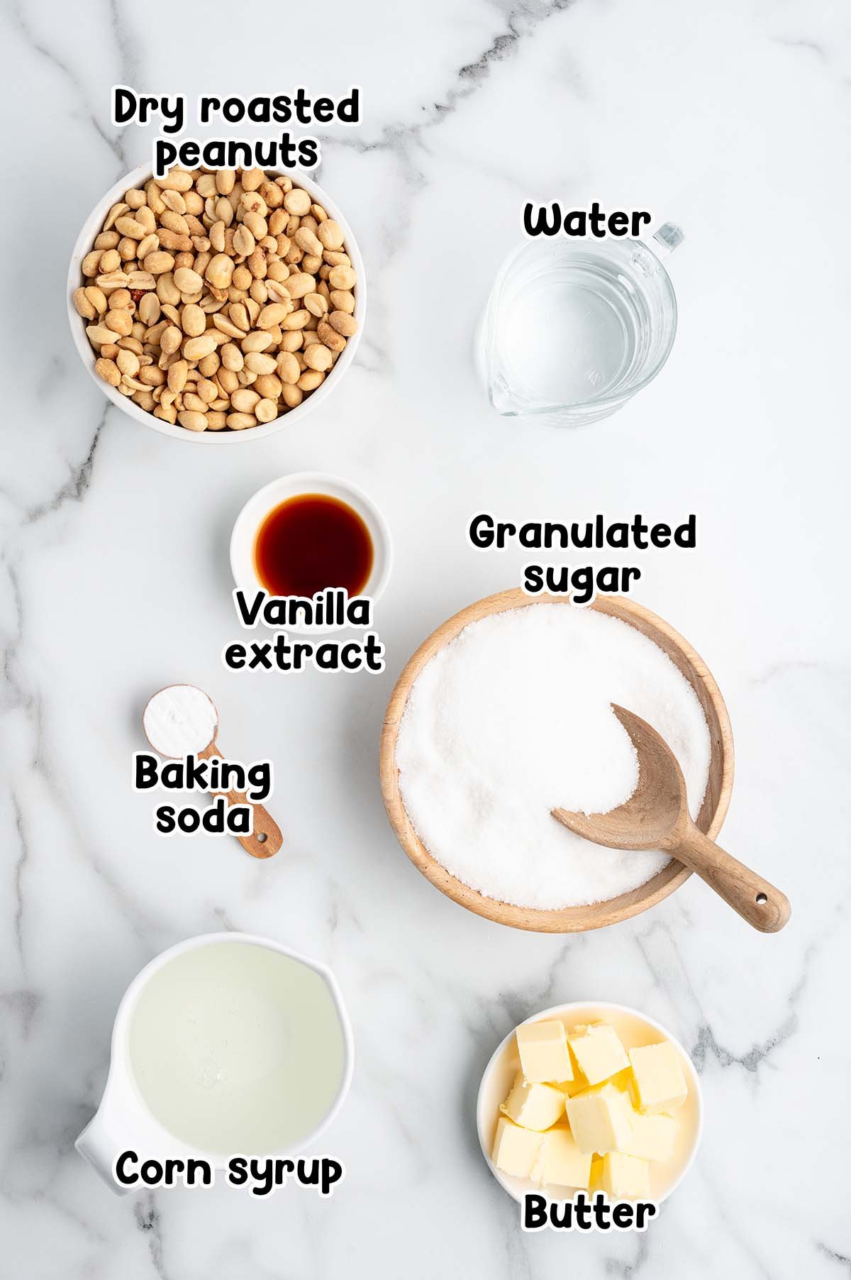 Peanut Brittle ingredients.