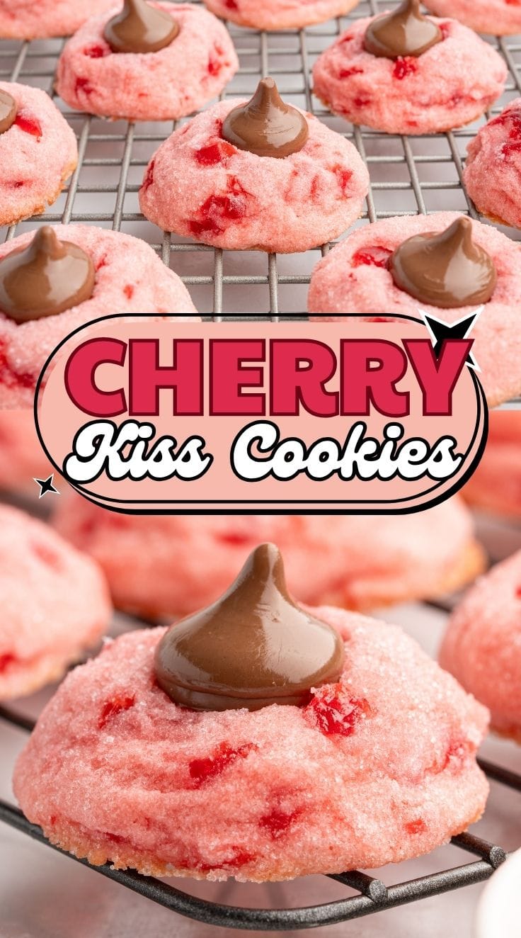 Chewy Cherry Blossom Cookies cooled on a cooling rack