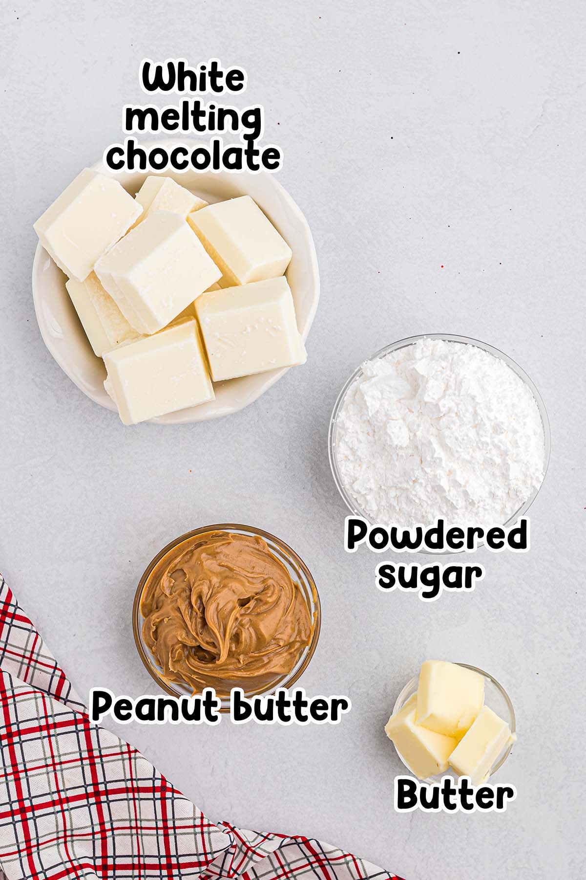 Christmas Truffle ingredients.