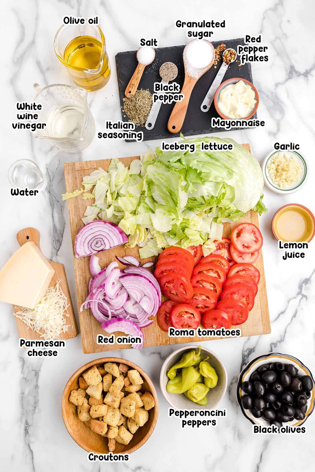olive garden salad ingredients. 