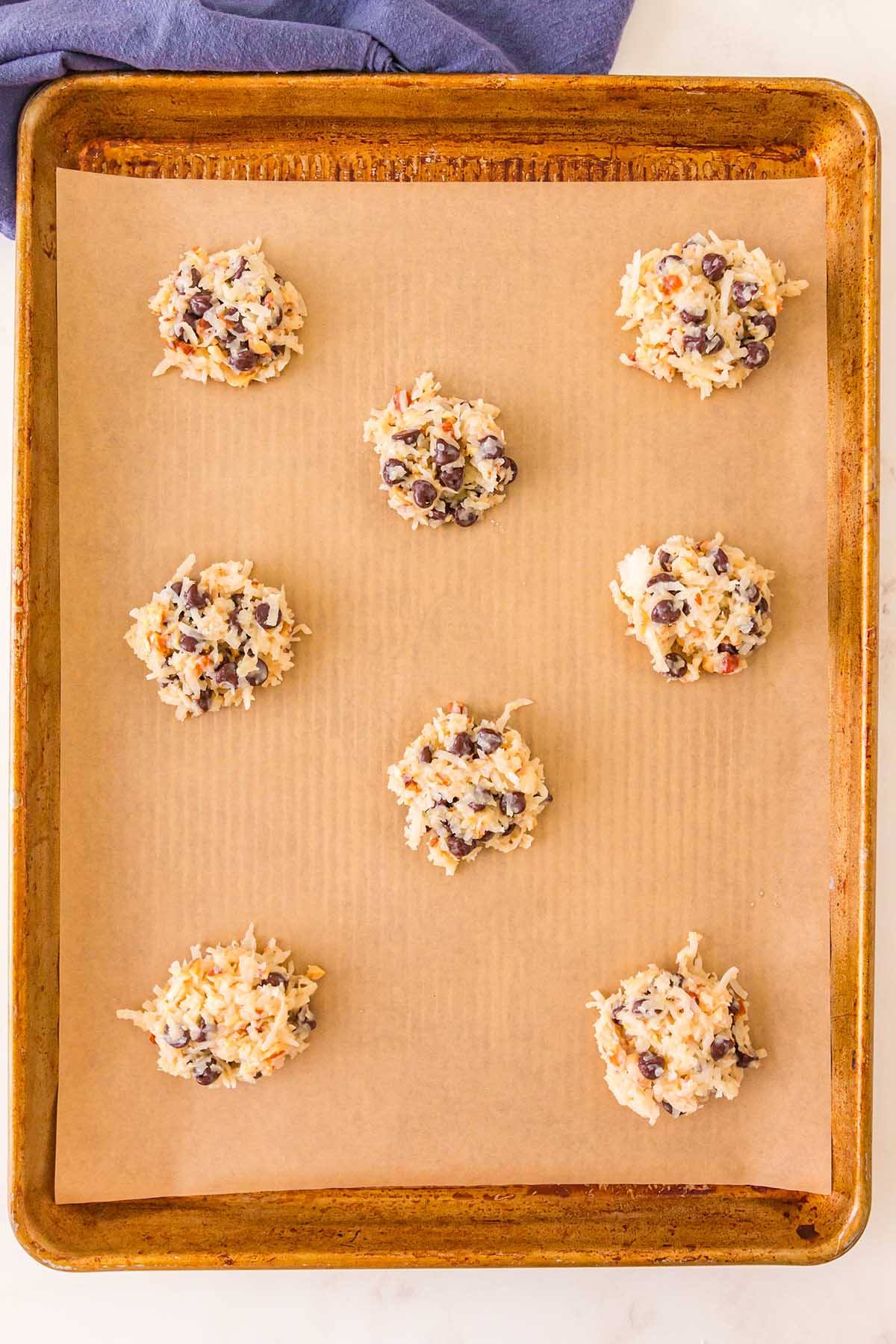 scoop and line up in baking sheet. 