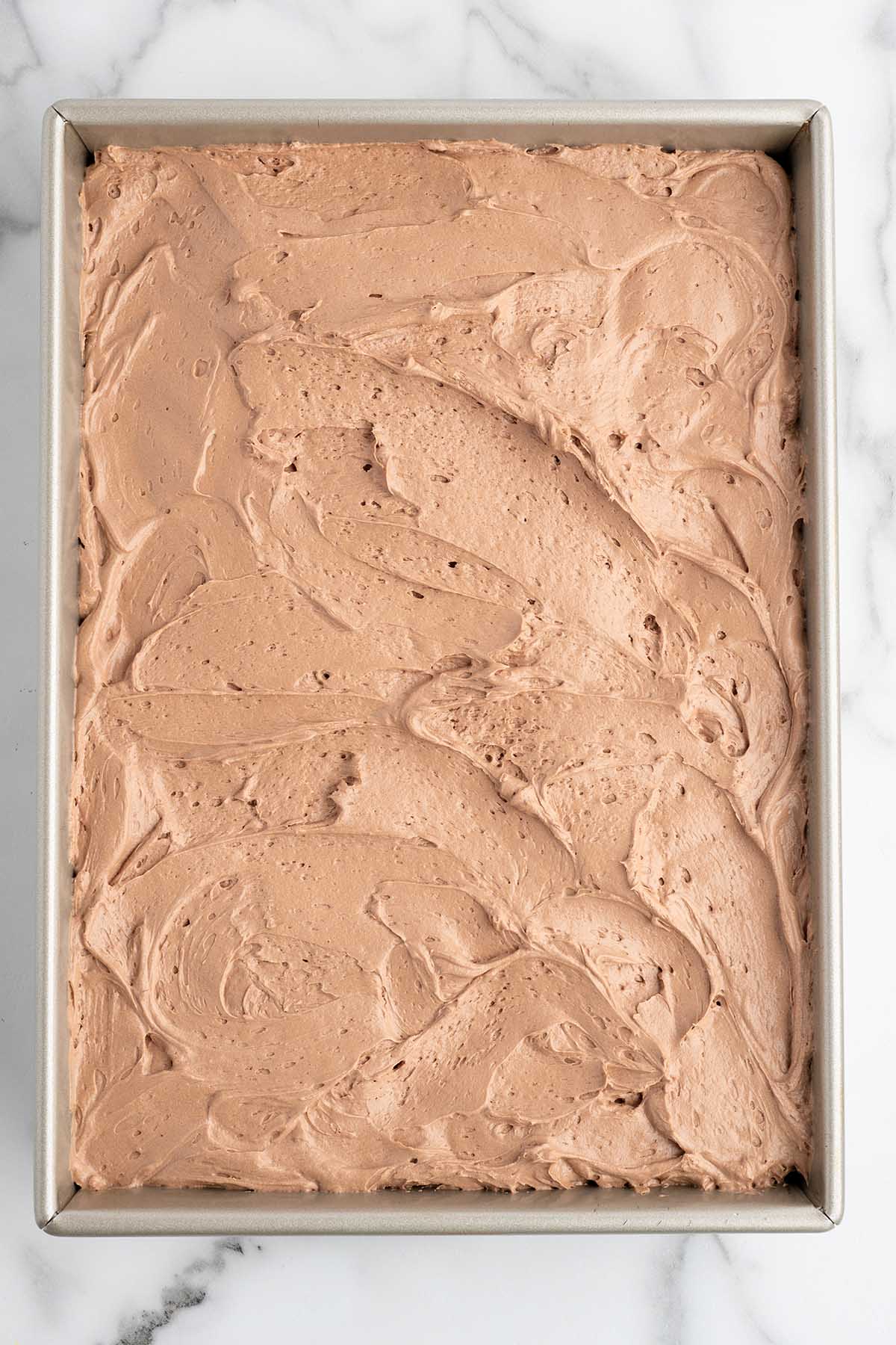 layer the french silk mixture on top of the brownies.