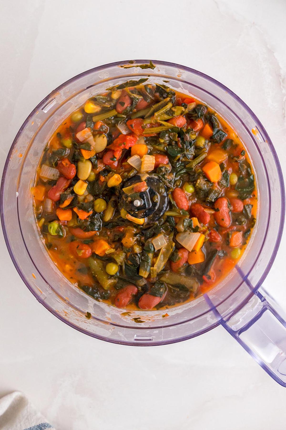 add the cooked ingredients inside food processor.