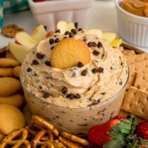 buckeye dips with cookies dipped inside.