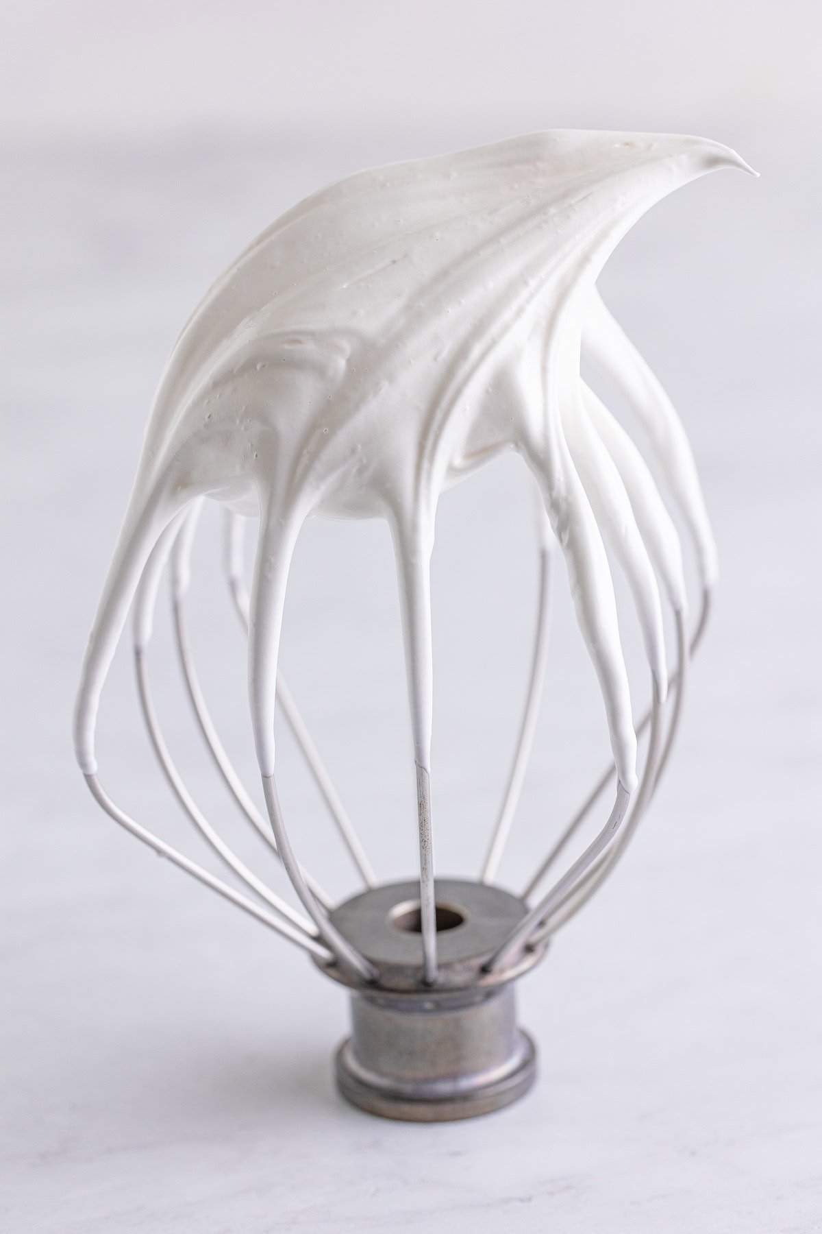 mix the egg whites until stiff and peak. 