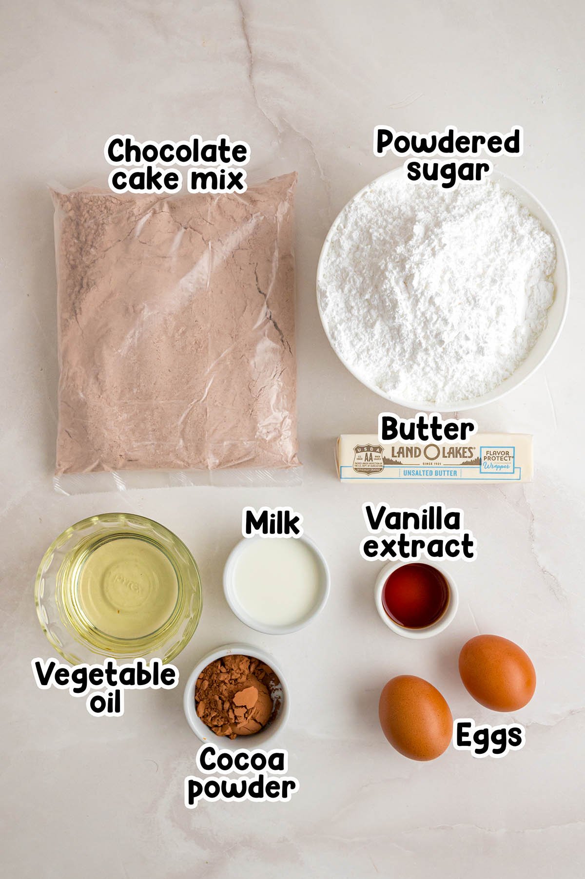 Texas sheet cake cookies ingredients.