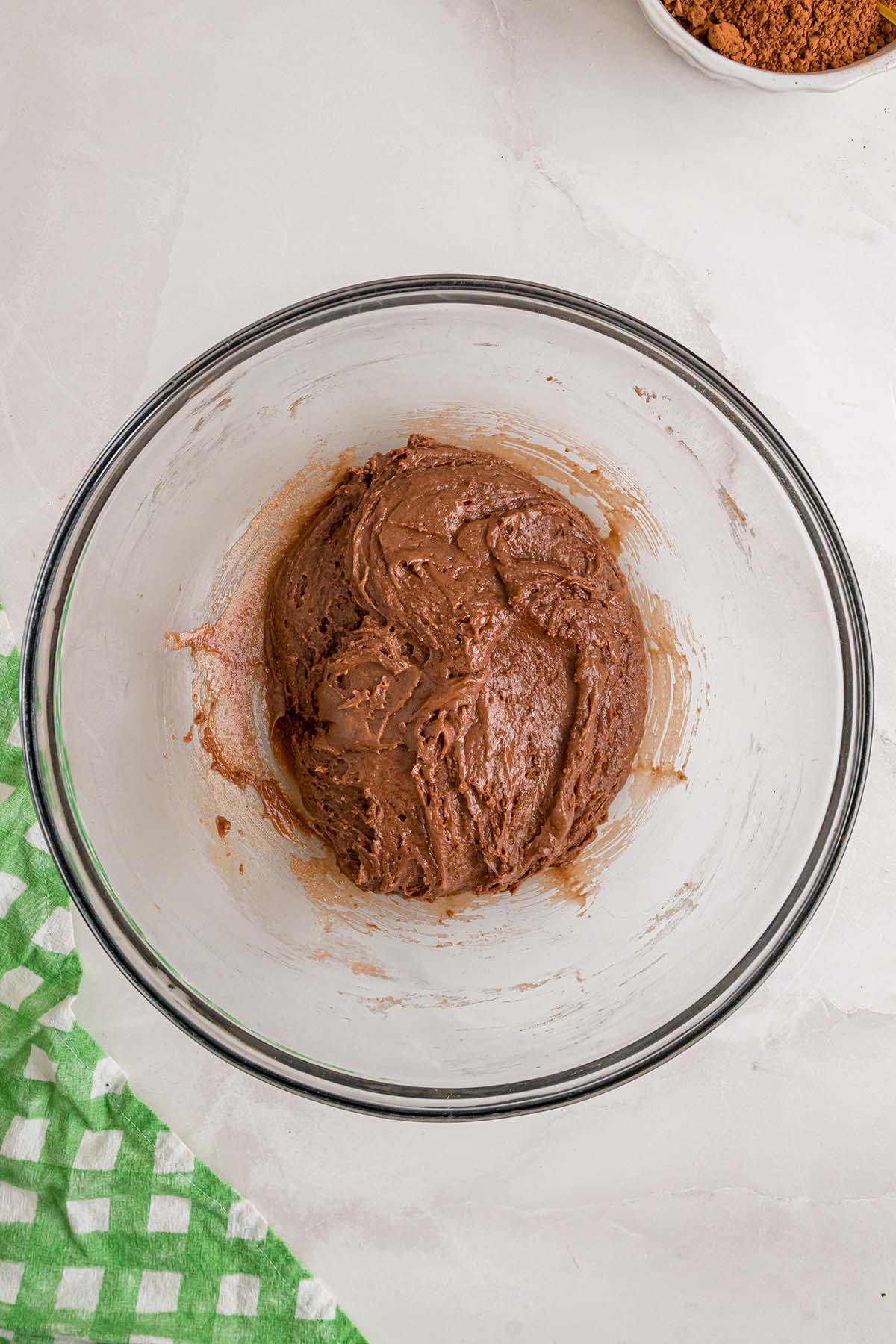 mix the dough in a bowl. 