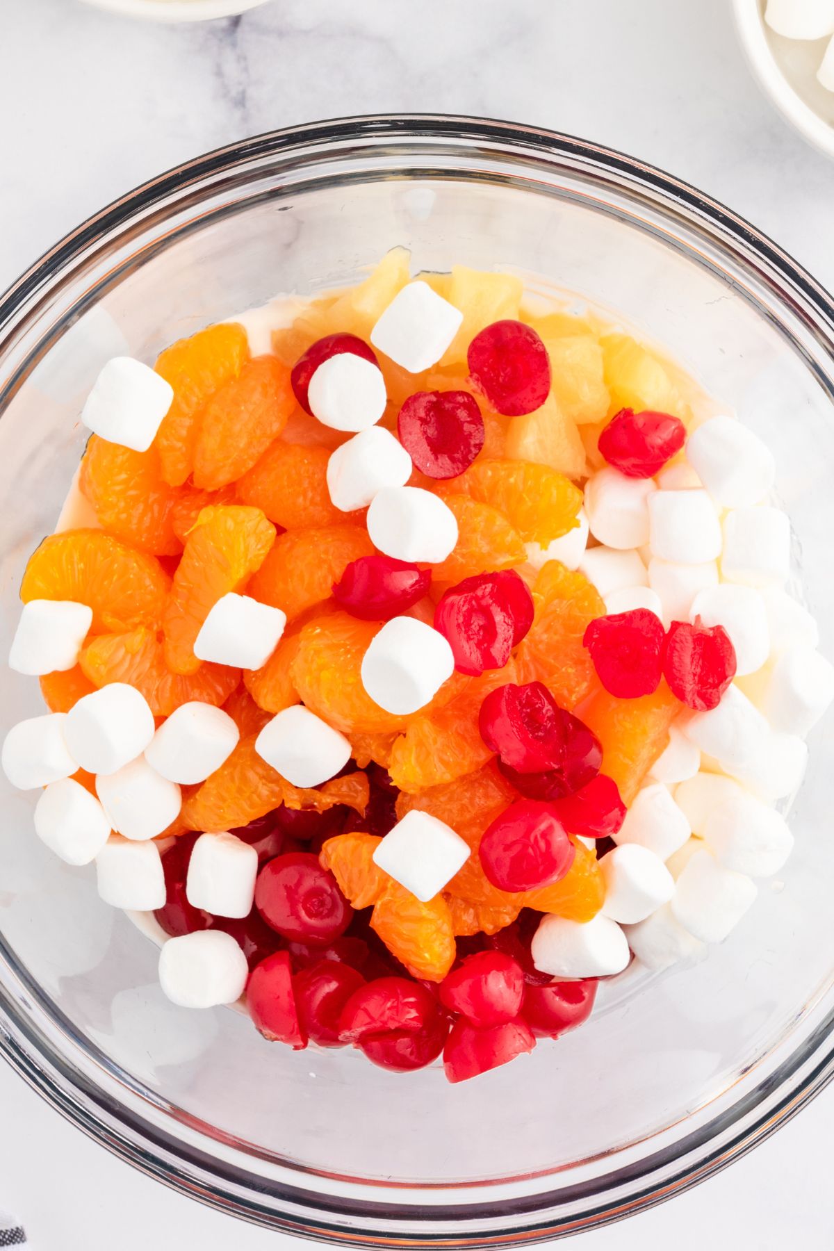 add all ingredients into a bowl. 