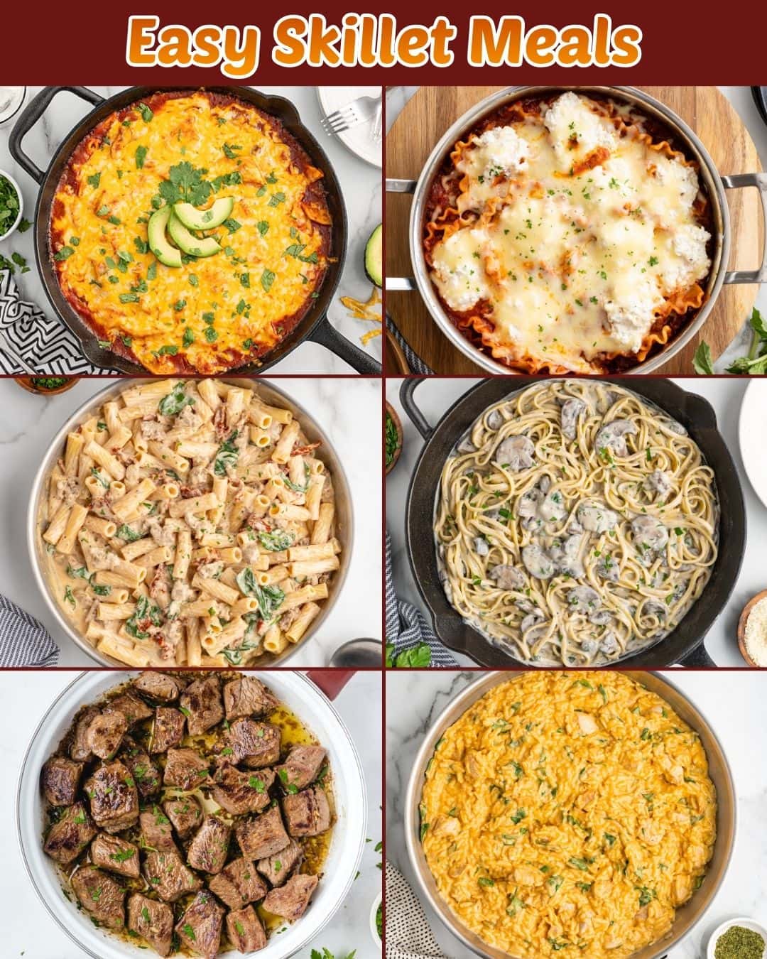 easy skillet meals. 
