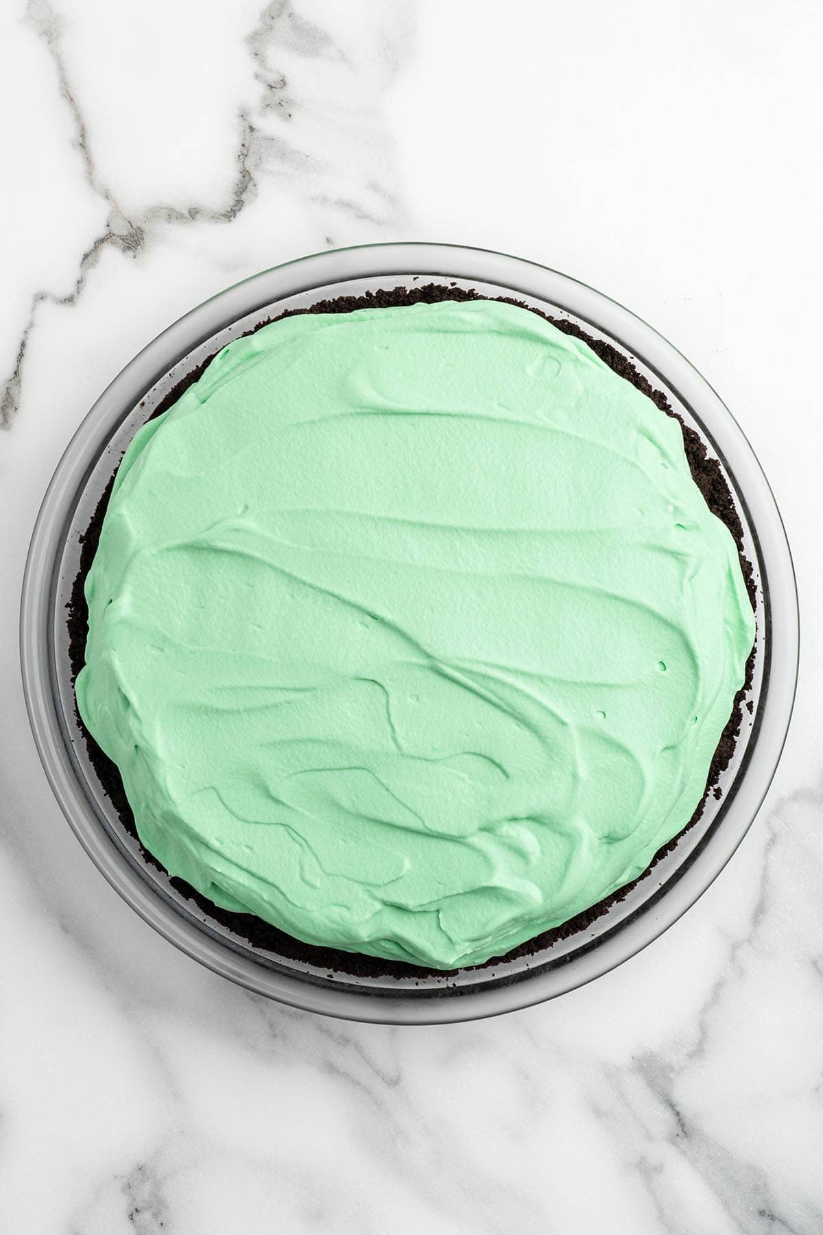 pour the mixture into the pie crust.