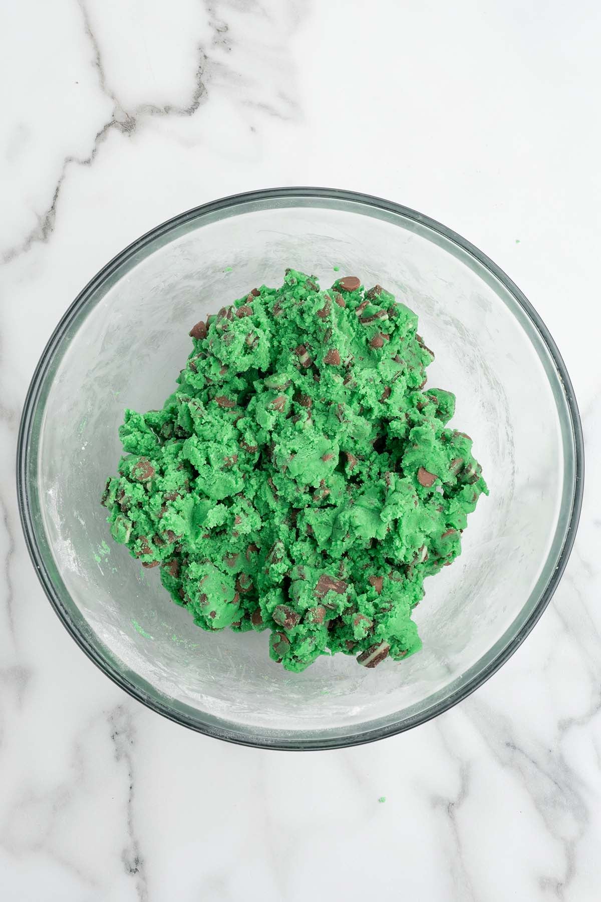 Mix the dough in a bowl. 