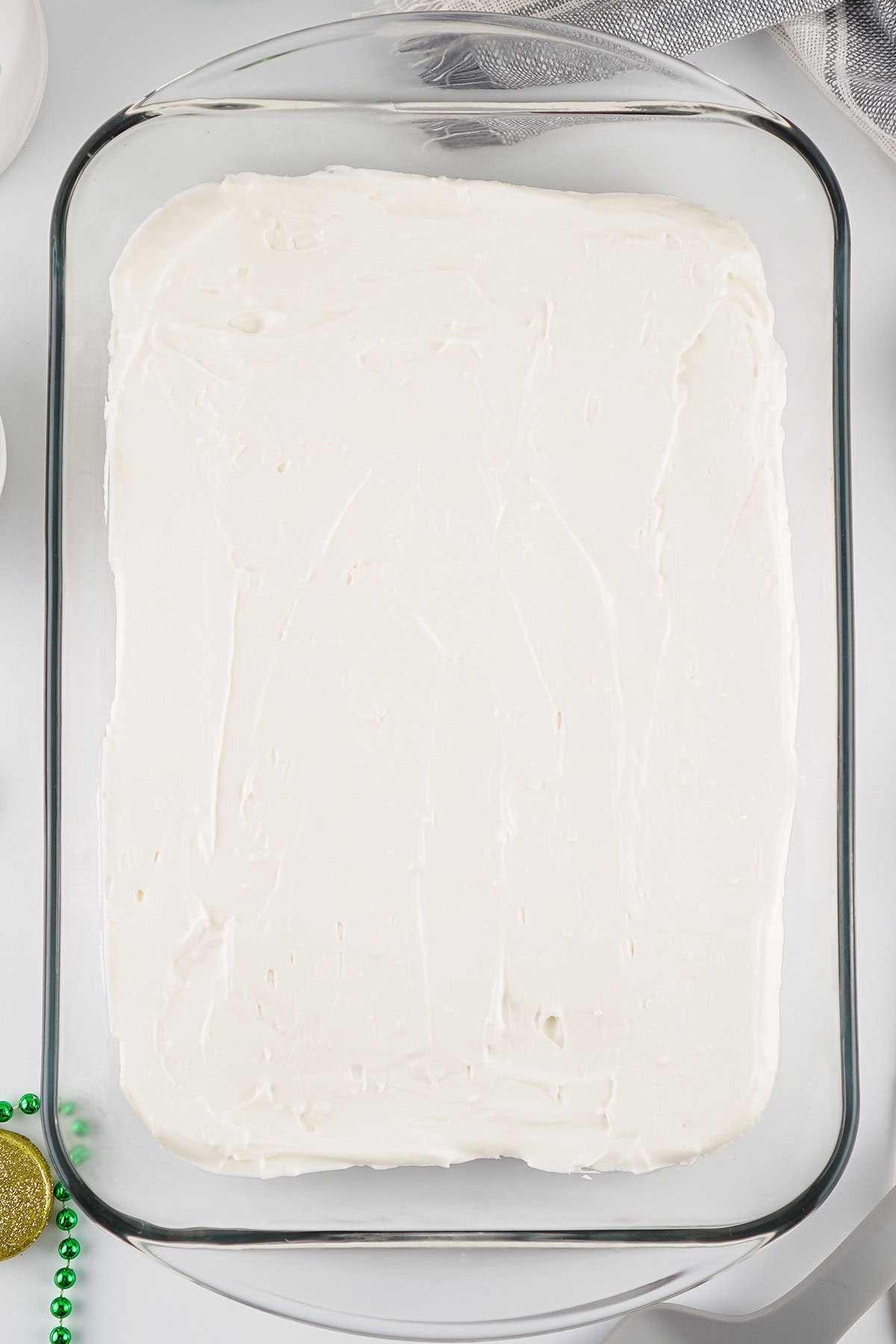 make the cream cheese layer and add on top of the graham cracker layer 