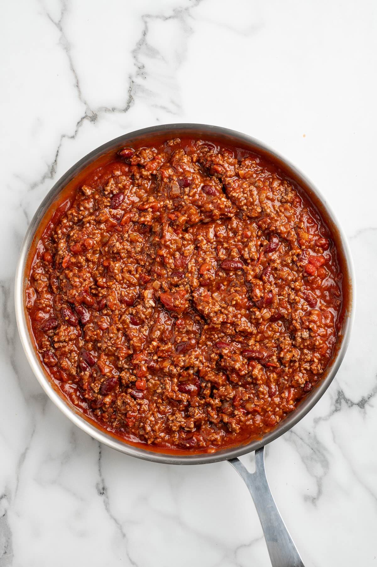 cook the chili in the skillet.