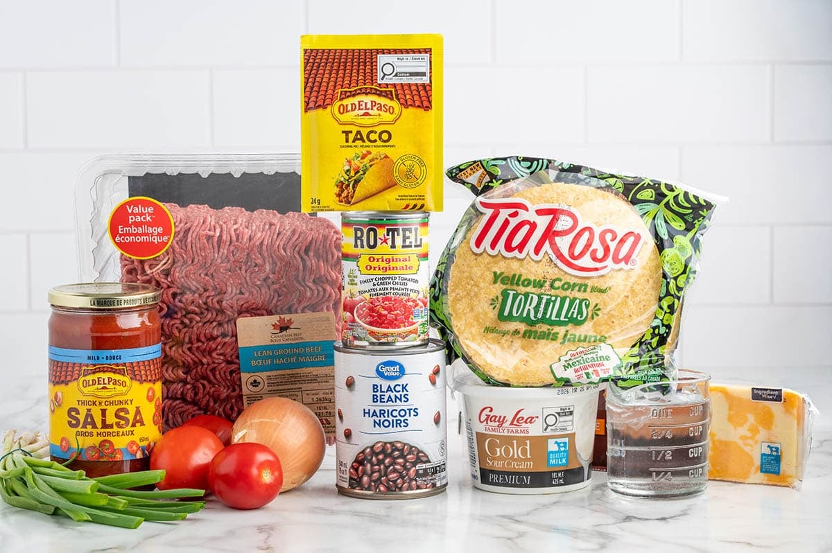 Mexican Casserole Ingredients.