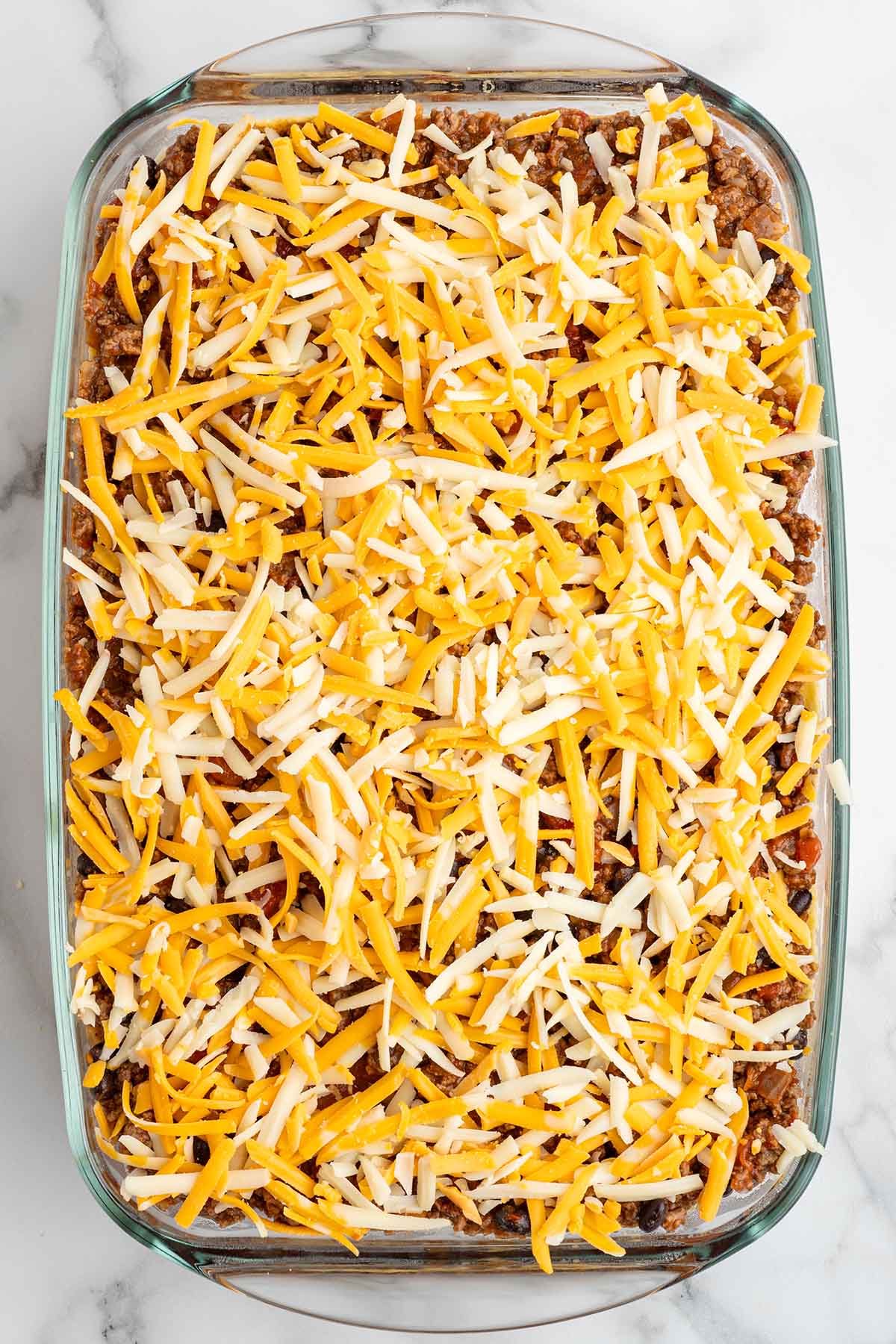 layer each layer in the casserole dish.