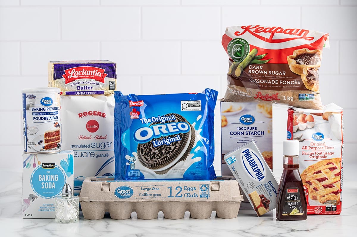 Oreo Cheesecake Cookies Ingredients.