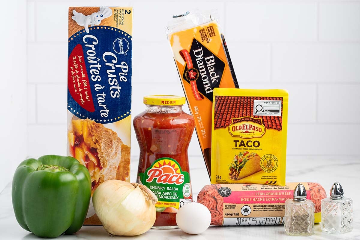 Taco Pie Ingredients.