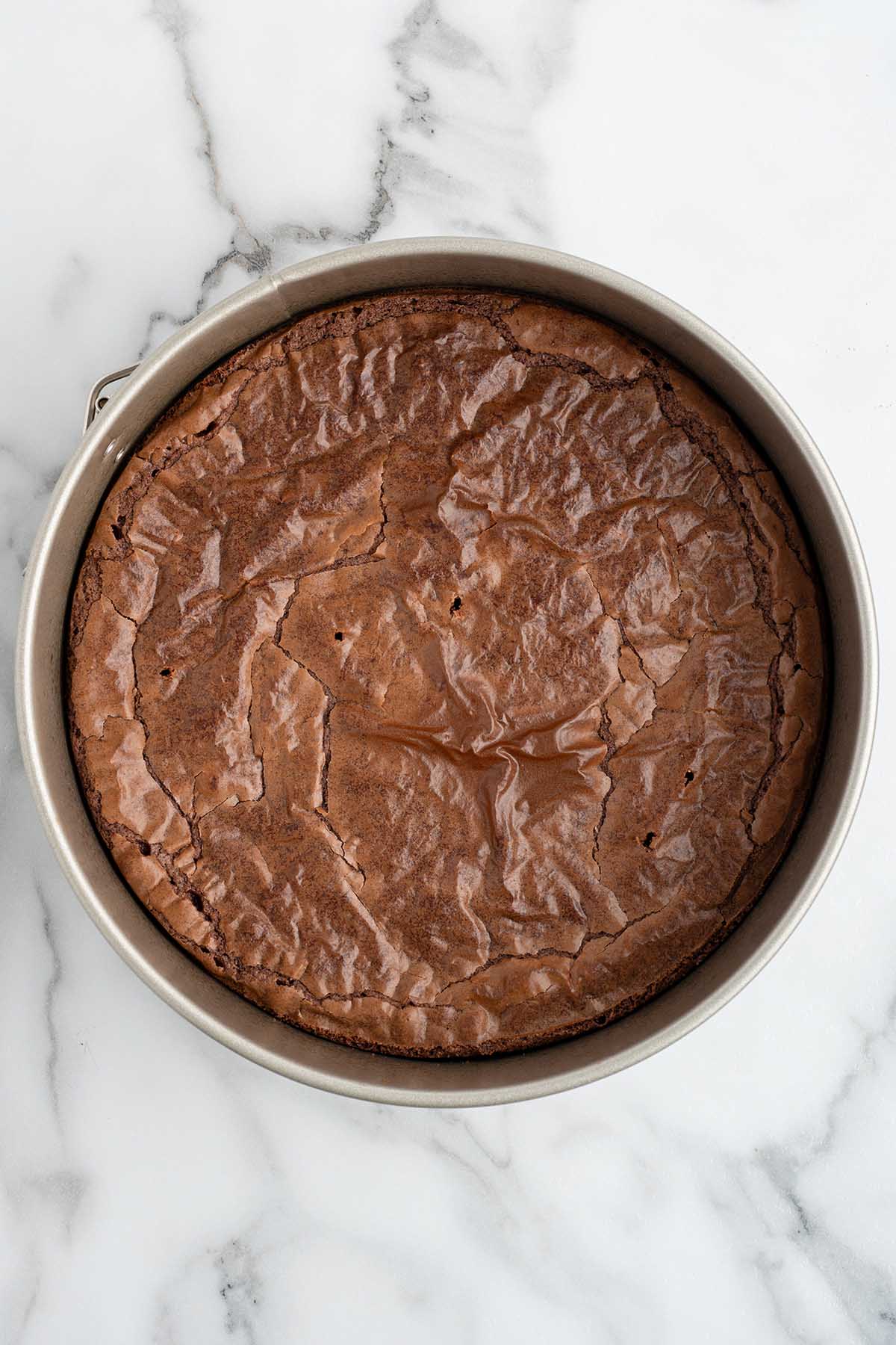 bake the brownie crust.