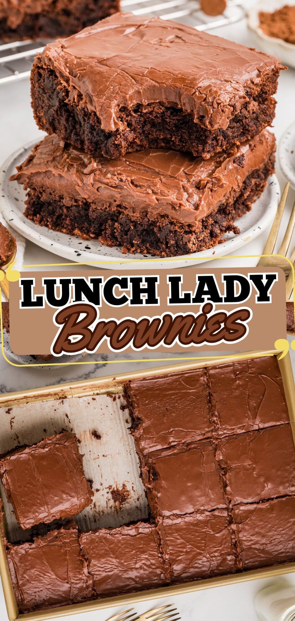 Lunch lady brownies on a plate