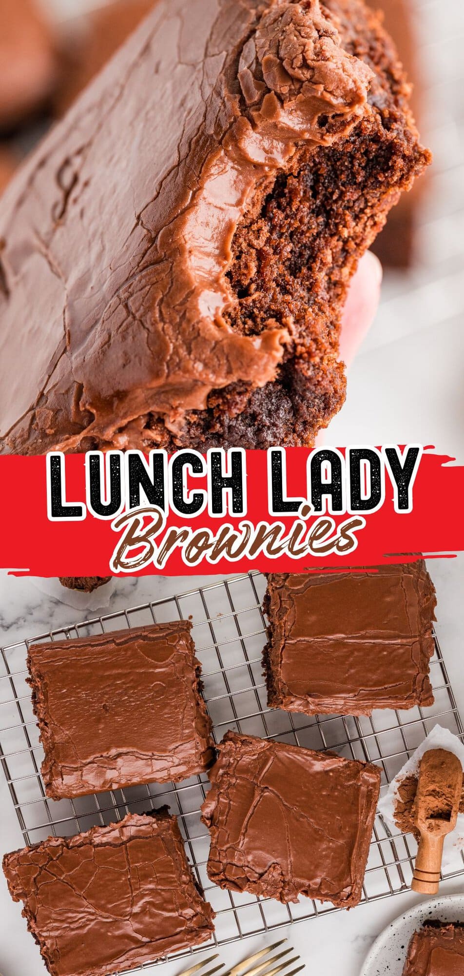 Lunch lady brownies on a plate