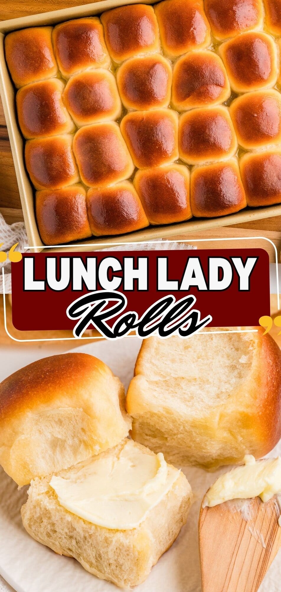 Lunch lady cafetaria rolls.