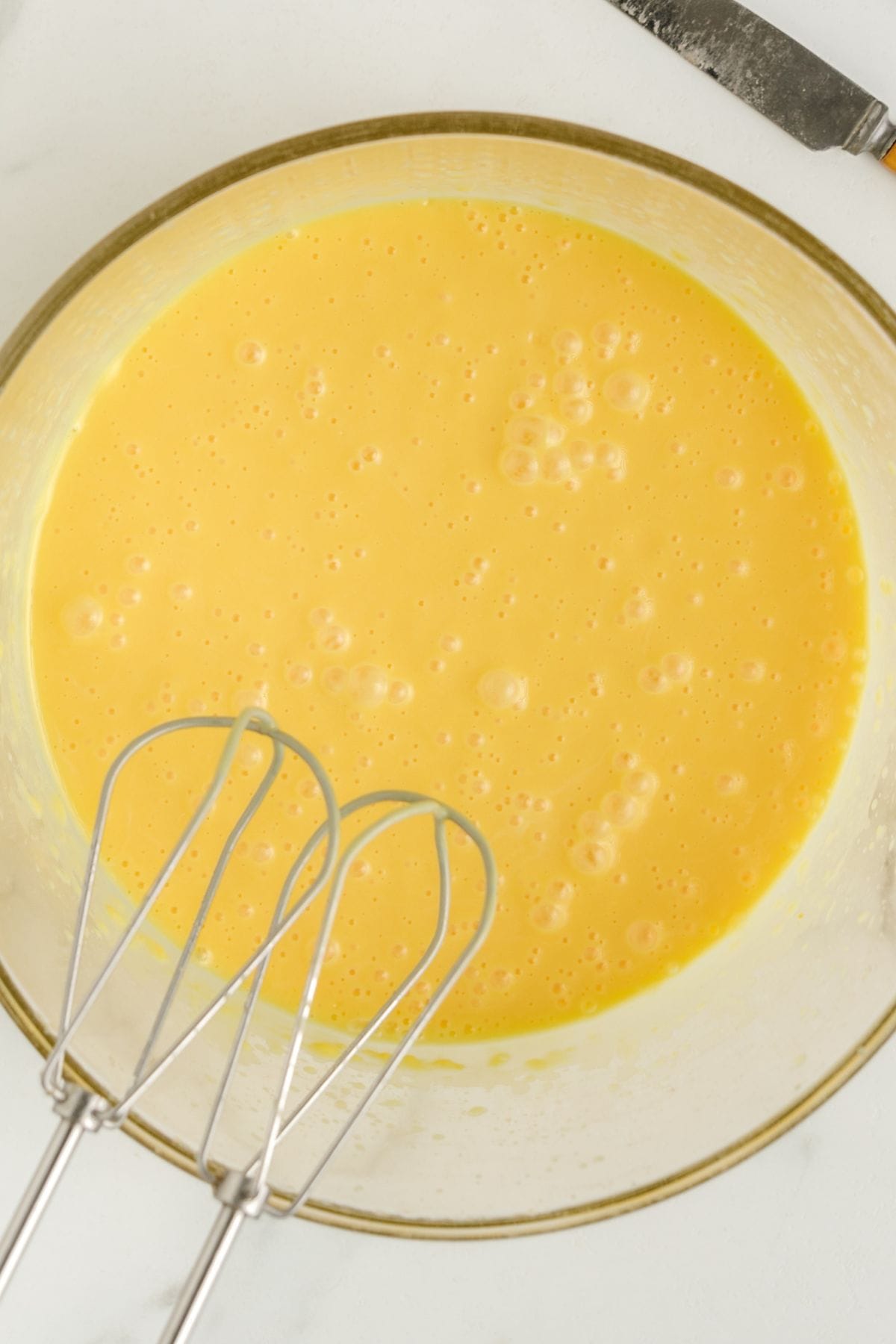 mix the pudding in a large bowl.