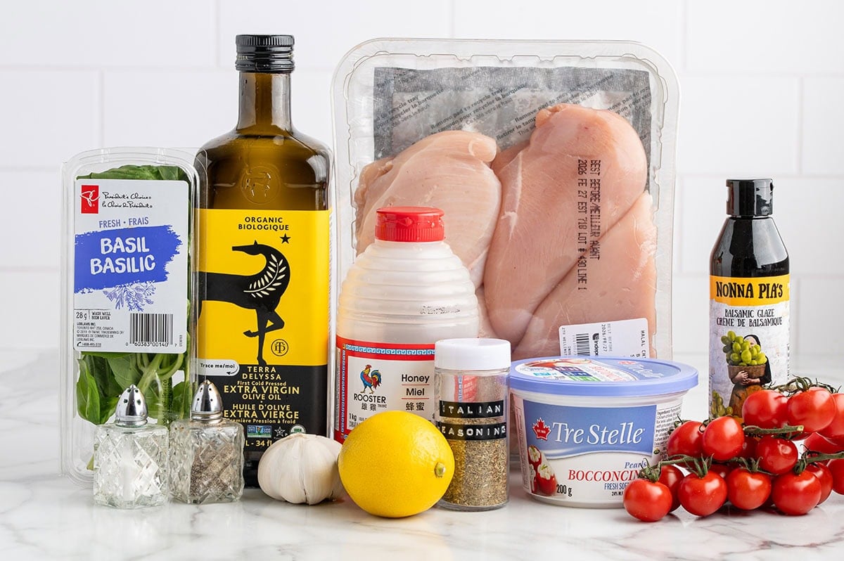 Balsamic chicken Ingredients.