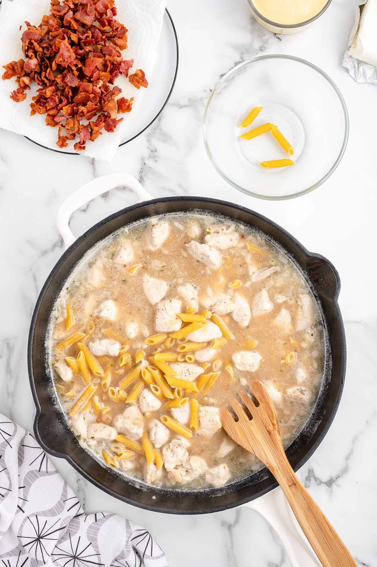 Add Ranch, Stock, and Pasta