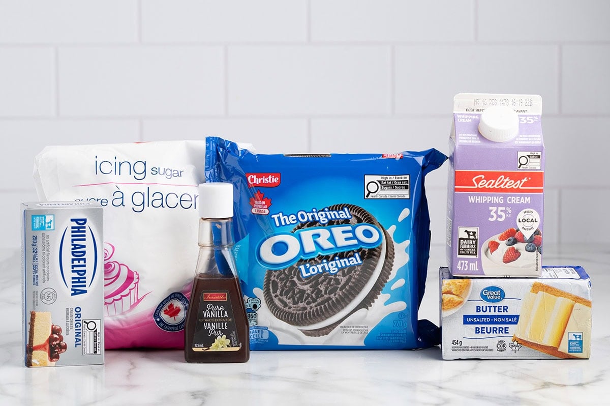 Oreo Frosting Ingredients.