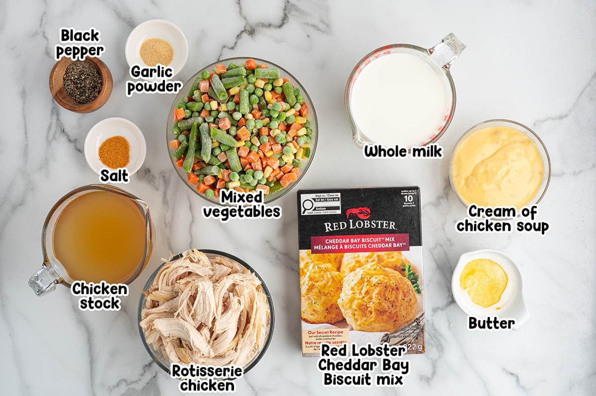 chicken cobbler ingredients.