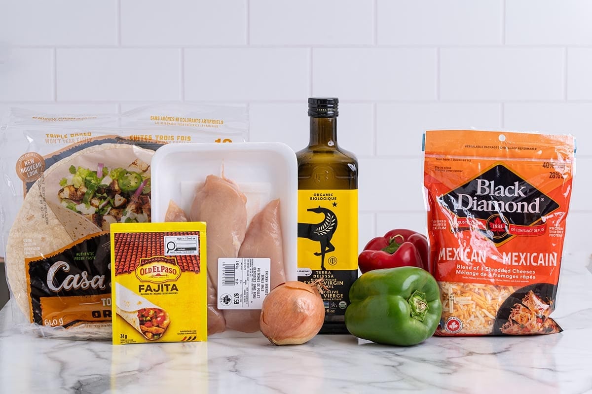 fajita quesadilla ingredients.