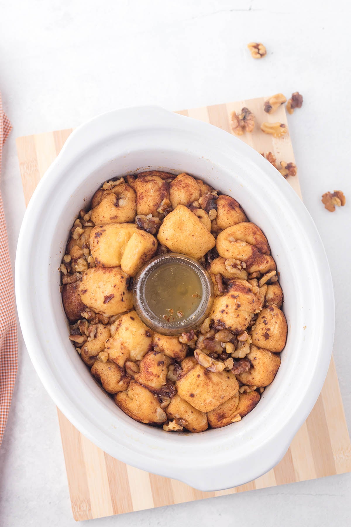 Cook until the biscuit dough is puffed and cooked through, with the cinnamon sugar caramelizing around the edges.