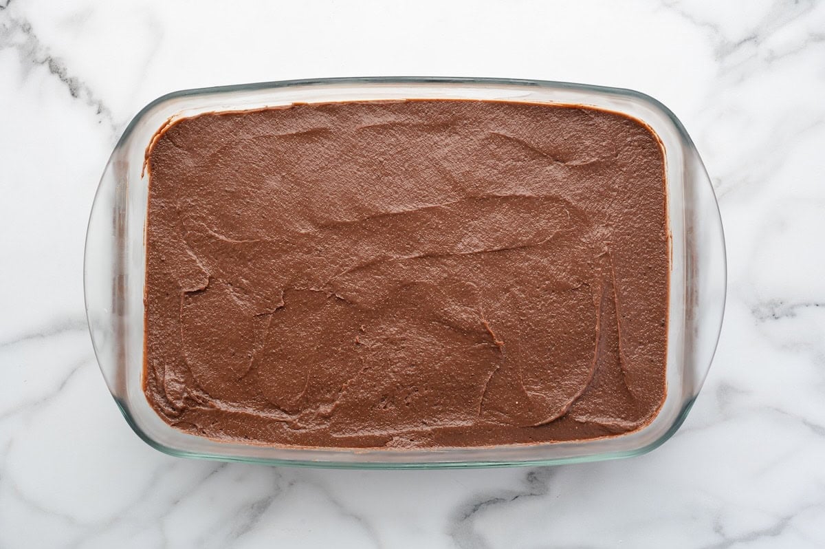 pudding layer overhead chocolate lasagna