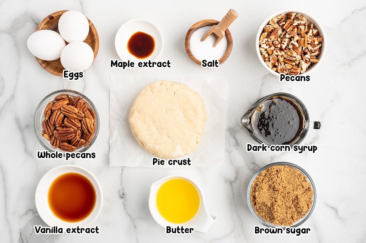 pecan pie ingredients.